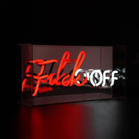 'Fuck Off' Glass Neon Sign