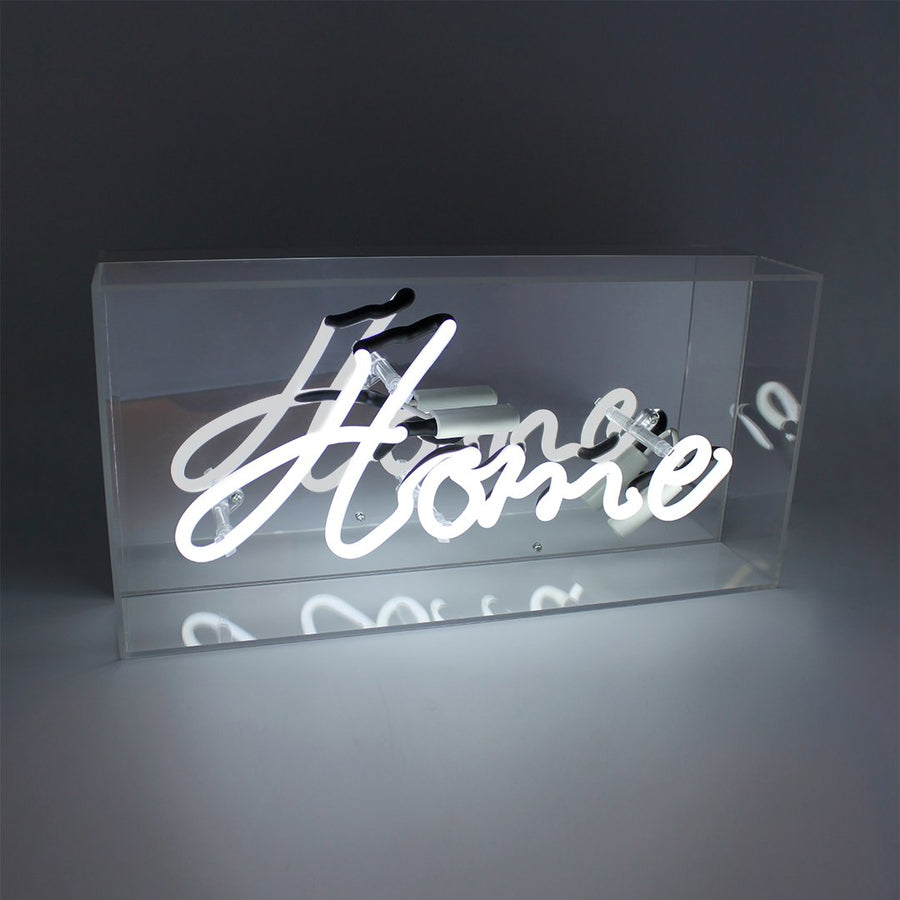 'Home' Acrylic Box Neon Light - Locomocean