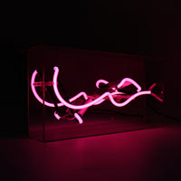 Panneau néon en verre 'HUB (Amour en arabe)