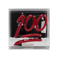 '100' Mini Glass Neon Sign
