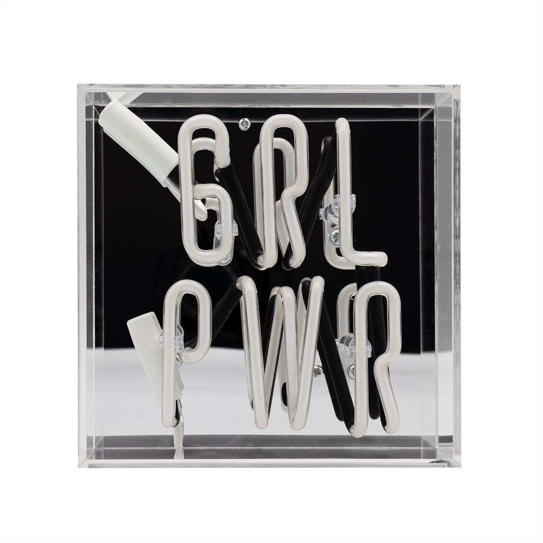 'Girl Power' Mini Glass Neon Sign