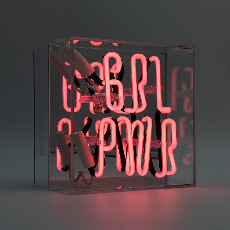 Mini-Glas-Neonschild 'Girl Power'