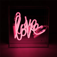 'Love' Mini Glass Neon Sign