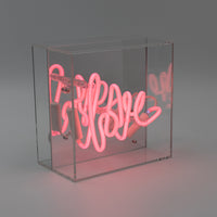Mini cartello al neon in vetro 'Love