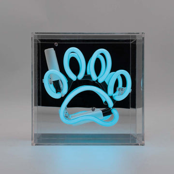 Mini-Glas-Neonschild 'Pfote' - Demnächst erhältlich!