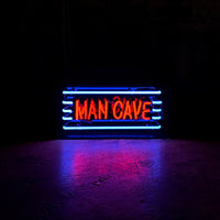 Insegna al neon in vetro 'Man Cave