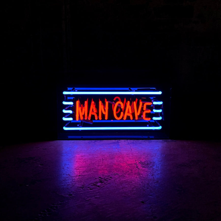 Cartel de neón de cristal 'Man Cave