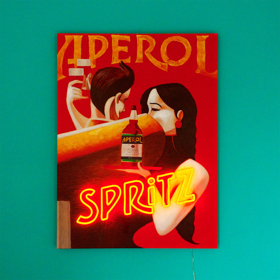 Obra de arte mural 'Spritz' con LED de neón - PEQUEÑO