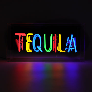 Insegna al neon in vetro 'Tequila