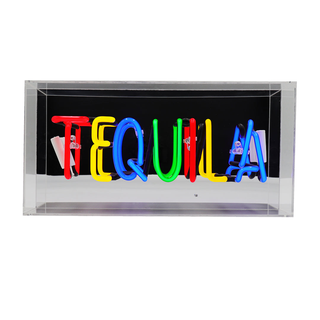Neonschild 'Tequila' aus Glas