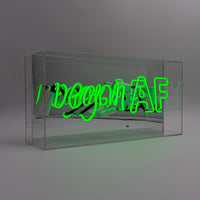 'Vegan AF' Glass Neon Sign