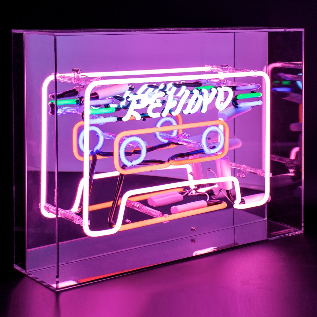 'Cassette' Acrylic Box Neon Light - Locomocean