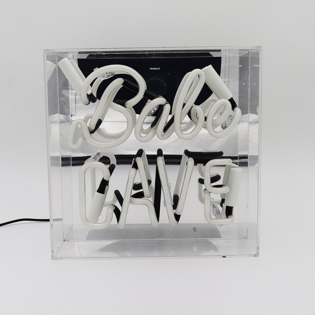 'Babe Cave' Acrylic Box Neon Light - Locomocean