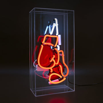 'Boxing' Large Acrylic Box Neon - Boxing Gloves with Graphic - Locomocean