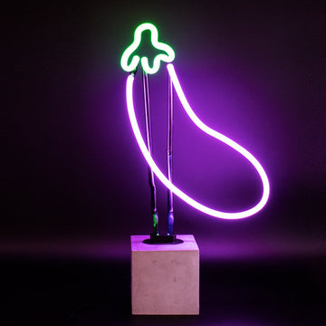 Replacement Glass (GLASS ONLY) - Neon 'Eggplant' Sign - Locomocean