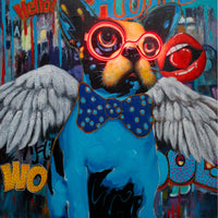 'Dog with Wings' Wall Artwork - LED Neon - Locomocean