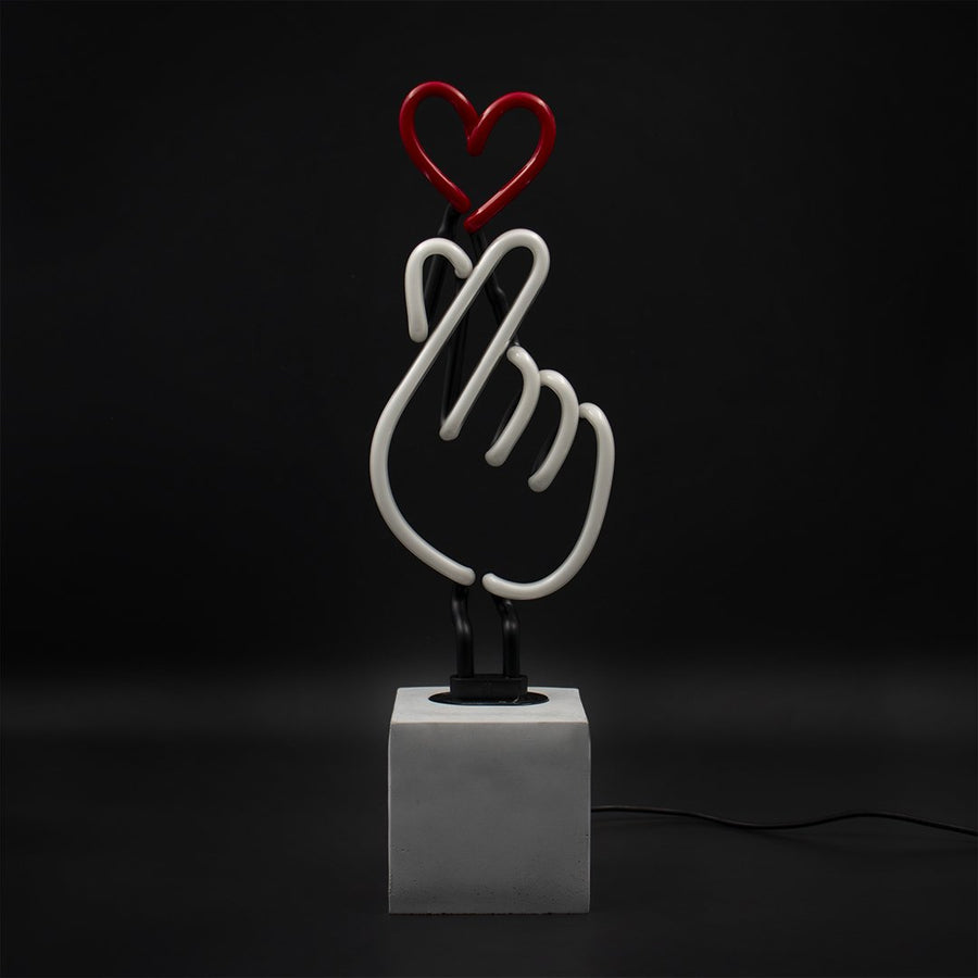 Neon 'Finger Heart' Sign - Locomocean