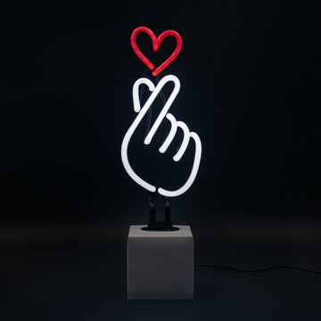 Neon 'Finger Heart' Sign - Locomocean