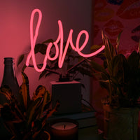 Enseigne néon en verre  "Love" 