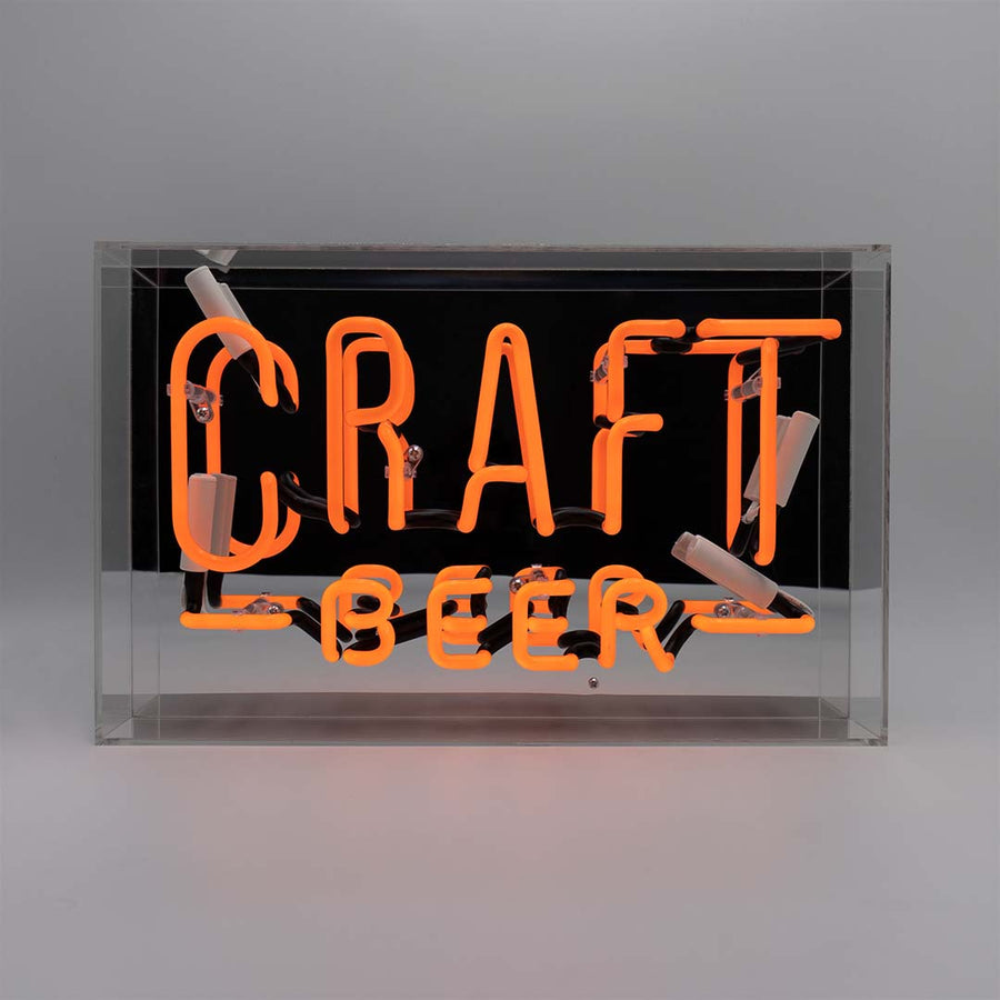 Enseigne néon en verre 'Craft Beer' (bière artisanale)