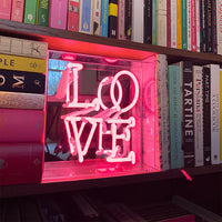 'Love' Glass Neon Sign