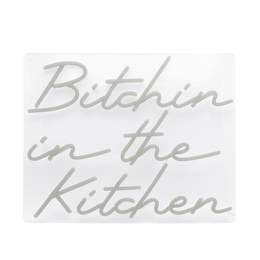 LED mural "Bitchin in the Kitchen" orange