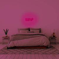 'WAP' Pink Neon LED Wall Mounted Sign