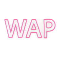 'WAP' Pink Neon LED Wall Mounted Sign
