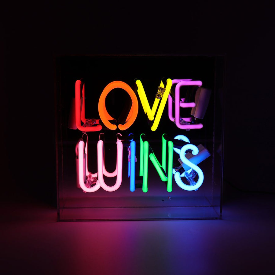 'Love Wins' Acrylic Box Neon Light - Locomocean
