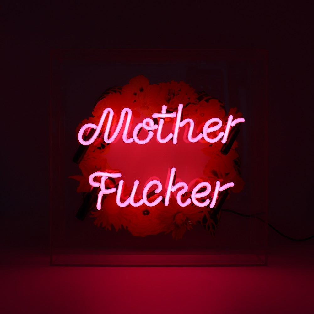 'Mother F*cker' Large Glass Neon Sign