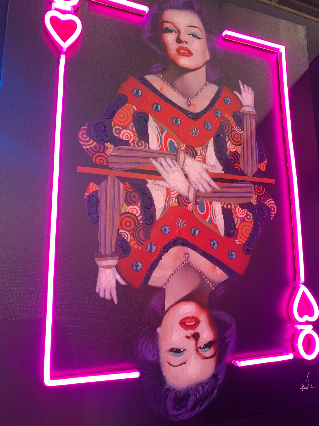 Wandmalerei (LED-Neon) - Marilyn