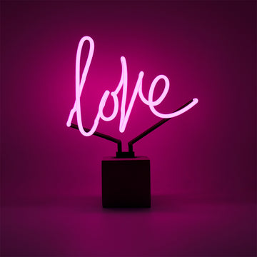 Enseigne néon en verre  "Love" 