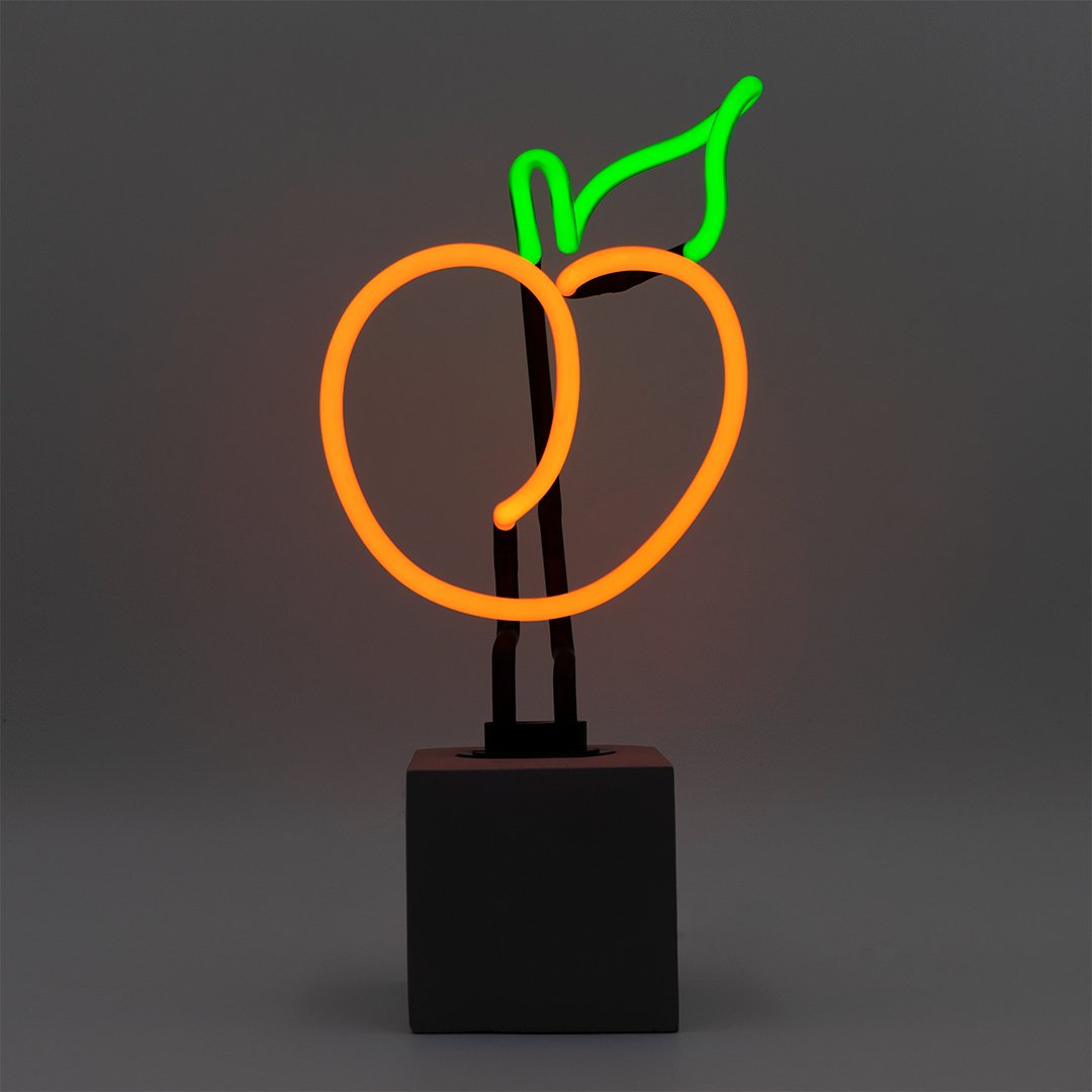 Enseigne n﻿éon en verre  'Peach' (pêche)