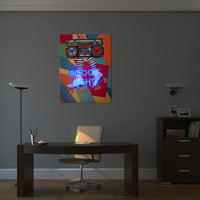 'Boogie Nights' Wall Artwork with LED Neon - STANDARD