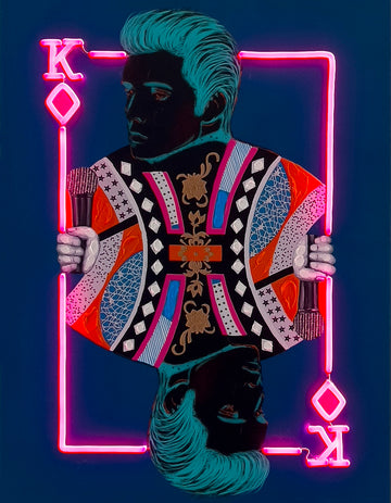 Opera d'arte da parete 'Elvis' - Neon a LED