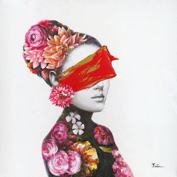 Wandgemälde - Floral Woman