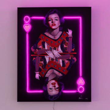 Wandmalerei (LED-Neon) - Marilyn