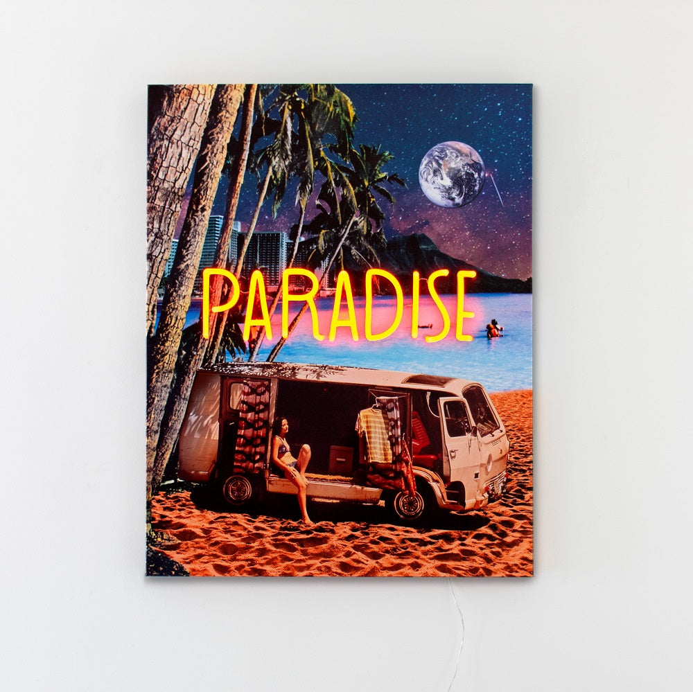 Opera d'arte da parete 'Paradise' - LED Neon