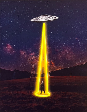 Opera d'arte da parete 'UFO' - Neon a LED