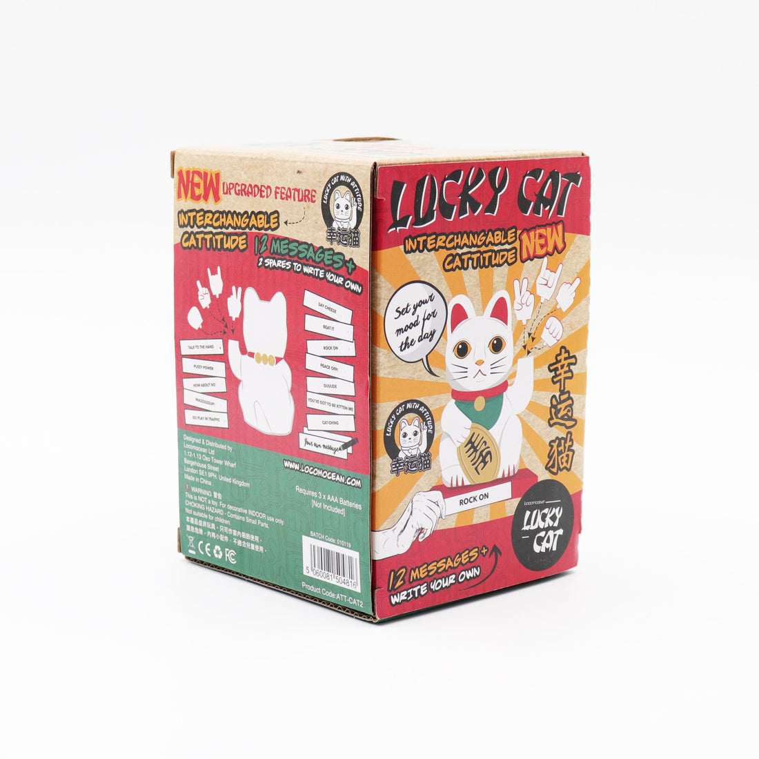 Cattitude - Lucky Cat with Interchangeable Hands - Locomocean