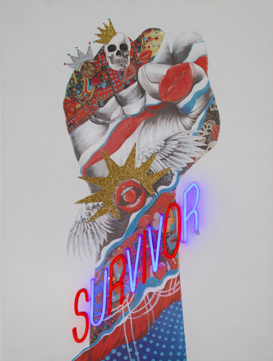 'Survivor' Wall Artwork - LED Neon - Locomocean
