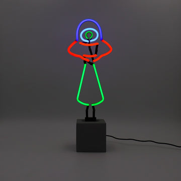 Cartello "UFO" al neon