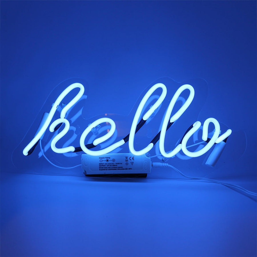 Neon Light 'Hello' Wall Sign - Locomocean