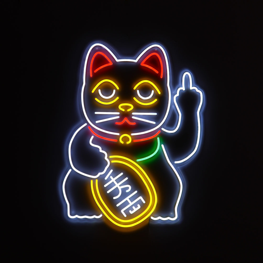 'Cattitude' Neon LED Wandschild