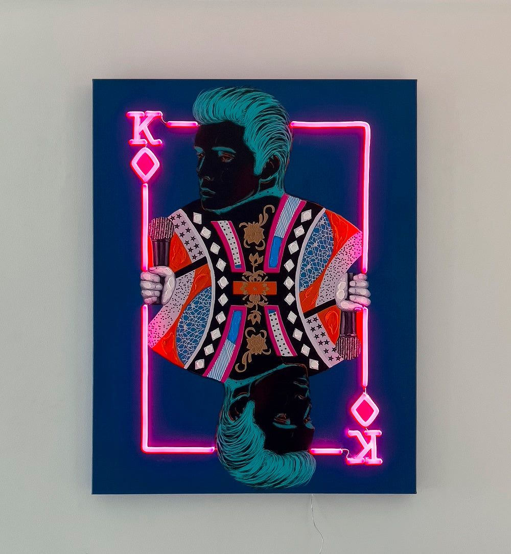 Opera d'arte da parete 'Elvis' - Neon a LED